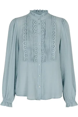 Lollys Laundry Dames, Blouses & Shirts, Blauw, Maat: XS