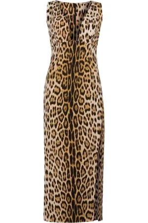 Roberto Cavalli Dames, Jurken, Bruin, Maat: XS