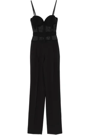 Elisabetta Franchi Dames, Jumpsuits & Playsuits, Zwart, Maat: M Leer