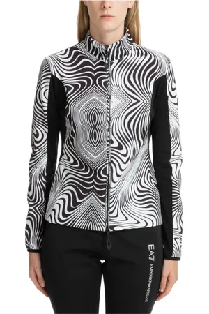 EA7 Dames, Sweatshirts & Hoodies, Wit, Maat: S Poliester