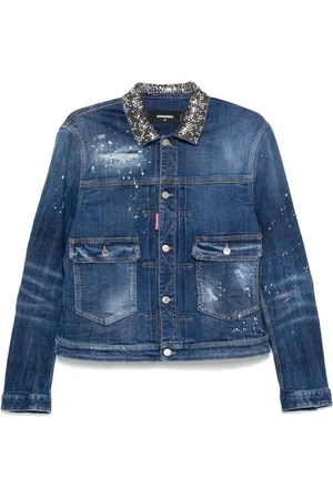 Dsquared2 Heren, Jassen, Blauw, Maat: XL Denim