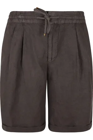 Brunello Cucinelli Heren, Korte broeken, Bruin, Maat: XL Linnen