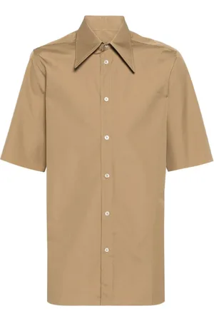 Maison Margiela Heren, Overhemden, Bruin, Maat: 2XS Katoen