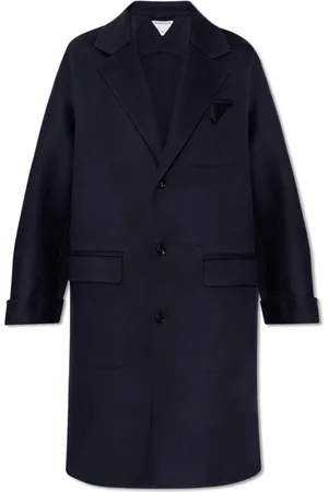 Bottega Veneta Dames, Mantels, Blauw, Maat: 2XS Wol