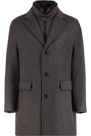 MOORER Heren, Mantels, Bruin, Maat: 3XL Kasjmier