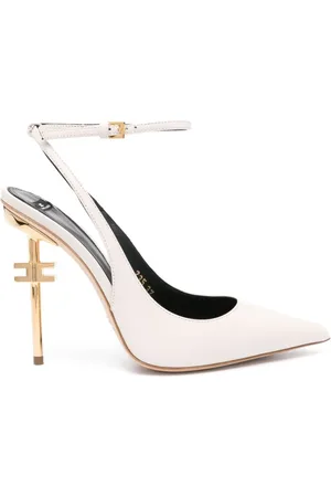 Elisabetta Franchi Dames, Schoenen, Geel, Maat: 38 EU Leer