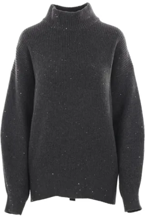 Brunello Cucinelli Dames, Truien, Grijs, Maat: M Wol