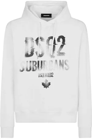 Dsquared2 Heren, Sweatshirts & Hoodies, Wit, Maat: XL Katoen