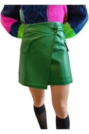 Essentiel Antwerp Dames, Rokken, Groen, Maat: XS Leer