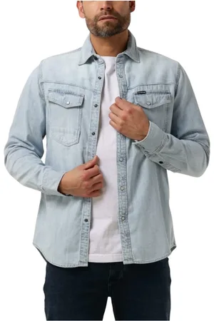 G-Star Heren, Overhemden, Blauw, Maat: L Denim