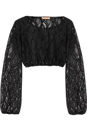 ERMANNO SCERVINO Dames, Blouses & Shirts, Zwart, Maat: XS Poliester