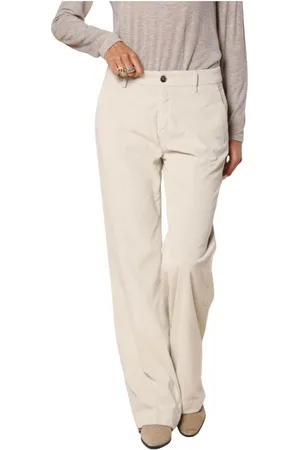 Masons Dames, Broeken, Wit, Maat: L Corduroy