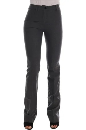 ERMANNO SCERVINO Dames, Broeken, Grijs, Maat: 2XS Katoen