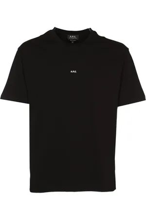 A.P.C. Heren, Tops, Zwart, Maat: M Katoen