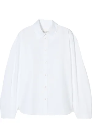 Closed Dames, Blouses & Shirts, Wit, Maat: M Katoen