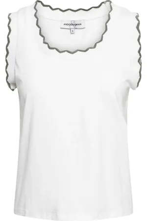 &Co Woman Dames, Tops, Wit, Maat: 2XL Katoen