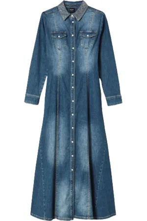 Twin-Set Dames, Jurken, Blauw, Maat: M Denim