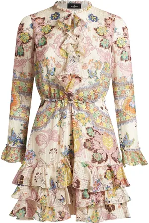 Etro Dames, Jurken, Veelkleurig, Maat: 2XS Zijde