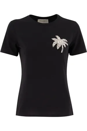 ERMANNO SCERVINO Dames, Tops, Zwart, Maat: S Katoen