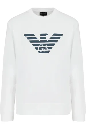 Emporio Armani Heren, Sweatshirts & Hoodies, Wit, Maat: XS Katoen
