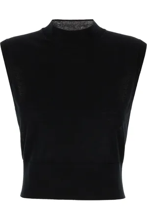 Sportmax Dames, Tops, Zwart, Maat: S Zijde