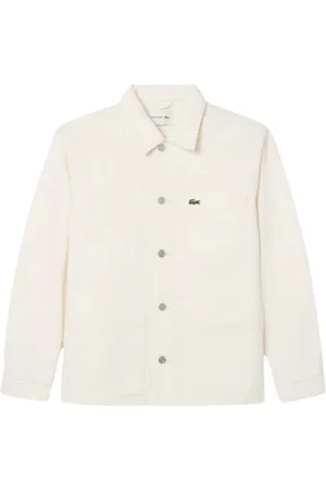 Lacoste Heren, Overhemden, Wit, Maat: L Katoen