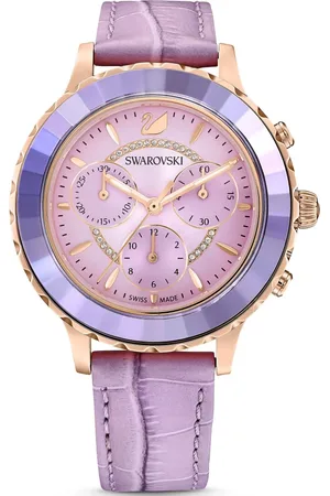 Swarovski Dames, Accessoires, Paars, Maat: ONE Size Leer