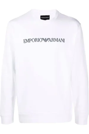 Emporio Armani Heren, Sweatshirts & Hoodies, Wit, Maat: S Katoen