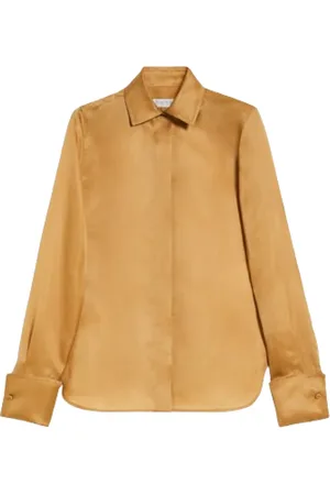 Max Mara Dames, Blouses & Shirts, Bruin, Maat: S Zijde