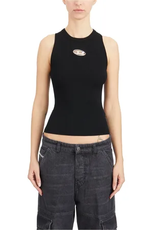 Diesel Dames, Tops, Zwart, Maat: S Katoen