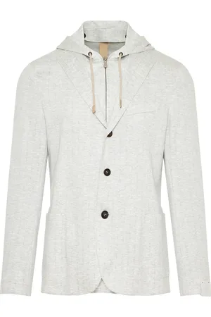 ELEVENTY Heren, Jassen, Grijs, Maat: 2XL Wol