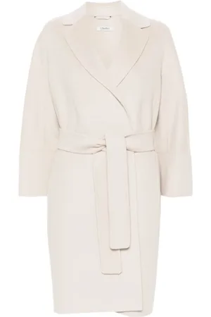 Max Mara Dames, Mantels, Wit, Maat: L Wol
