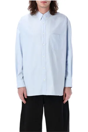 Comme des Garçons Heren, Overhemden, Blauw, Maat: S Katoen