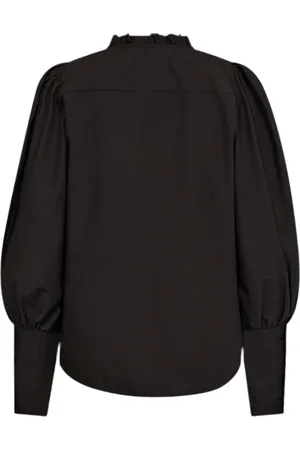 Co`Couture Dames, Blouses & Shirts, Zwart, Maat: XS Katoen