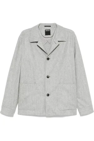 Ermenegildo Zegna Heren, Jassen, Grijs, Maat: XL Wol