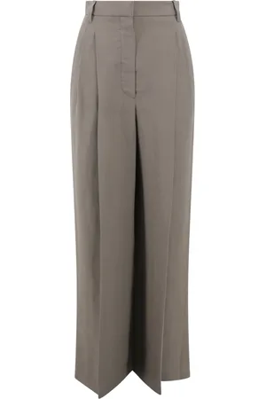 Brunello Cucinelli Dames, Broeken, Bruin, Maat: XS Wol