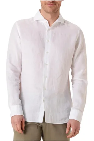 Profuomo Heren, Overhemden, Wit, Maat: 5XL Linnen