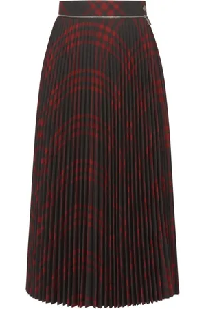 Burberry Dames, Rokken, Rood, Maat: 2XS Wol