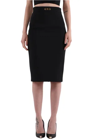 Elisabetta Franchi Dames, Rokken, Zwart, Maat: M Poliester