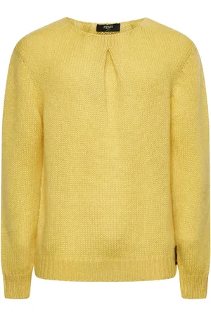 Fendi Heren, Truien, Geel, Maat: L Mohair