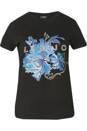 Liu Jo Dames, Tops, Zwart, Maat: XS Katoen