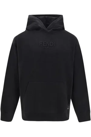 Fendi Heren, Sweatshirts & Hoodies, Zwart, Maat: M Katoen