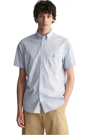 GANT Heren, Overhemden, Blauw, Maat: L Katoen