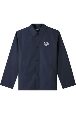 A.P.C. Heren, Jassen, Blauw, Maat: S Katoen