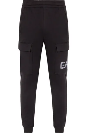 EA7 Heren, Broeken, Zwart, Maat: XS Katoen