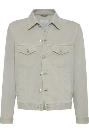 Brunello Cucinelli Heren, Jassen, Grijs, Maat: 6XL Katoen