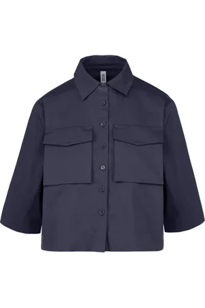 Bomboogie Dames, Blouses & Shirts, Blauw, Maat: S Katoen