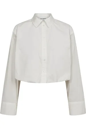 Co`Couture Dames, Blouses & Shirts, Wit, Maat: L Katoen