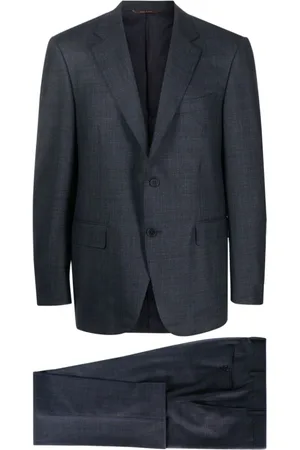 CANALI Heren, Pakken, Blauw, Maat: 3XL Wol