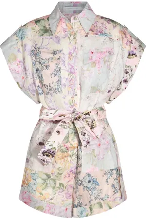 ZIMMERMANN Dames, Jumpsuits & Playsuits, Veelkleurig, Maat: L Linnen